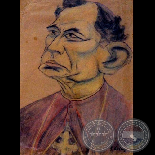 ARZOBISPO JUAN SINFORIANO BOGARIN - Dibujo de Miguel Acevedo - Año 2008